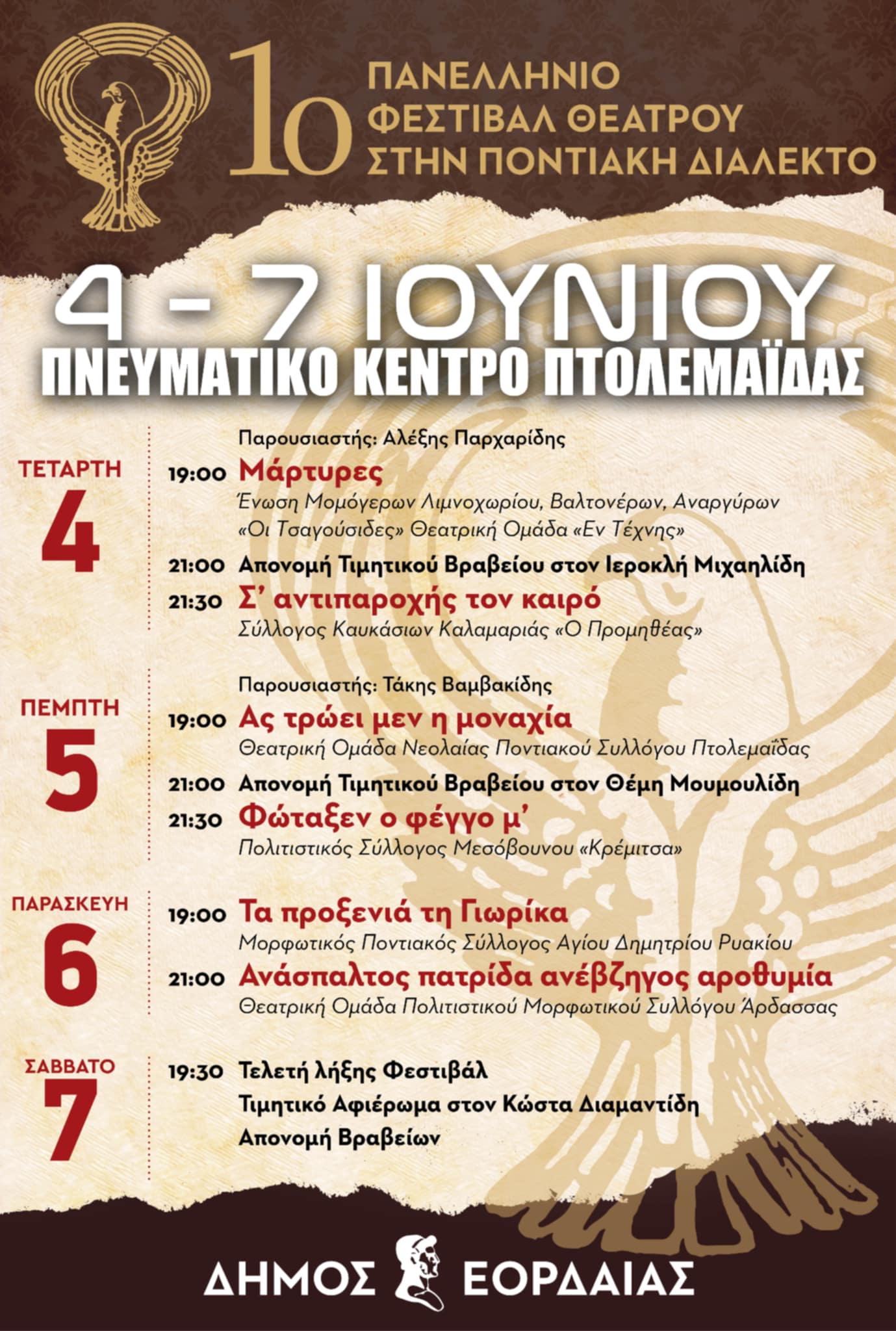 Κριτική Επιτροπή του 1ου Πανελλήνιου Φεστιβάλ Θεάτρου στην Ποντιακή Διάλεκτο